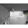 Mexen Next paravan pentru cadă, cu 1 panou, 80 x 150 cm, înghețat, alb - 895-080-000-00-30-20