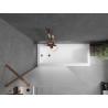 Mexen Next paravan de cadă cu 1 panou 90 x 150 cm, geam sablat, aur roz - 895-090-000-00-30-60