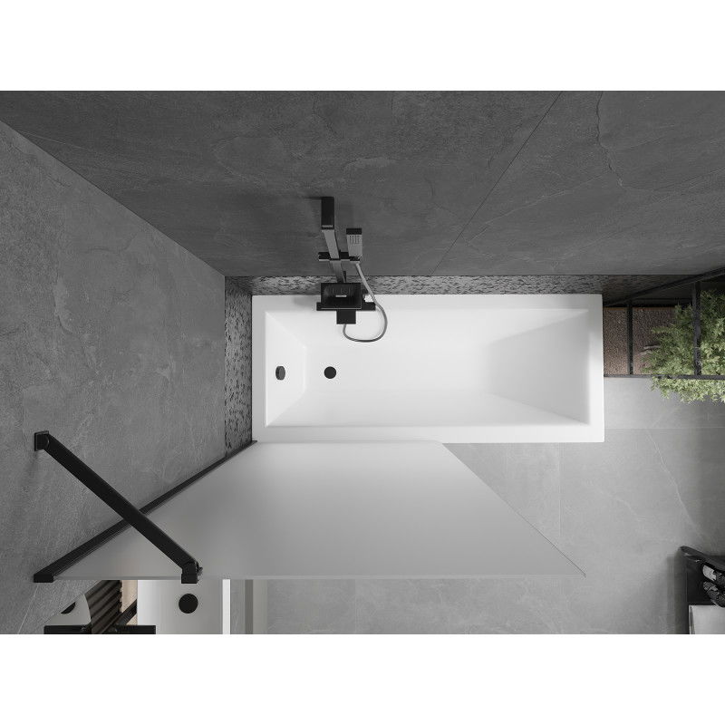 Mexen Next paravan de baie, 1-panou, 90 x 150 cm, mat, negru - 895-090-000-00-30-70
