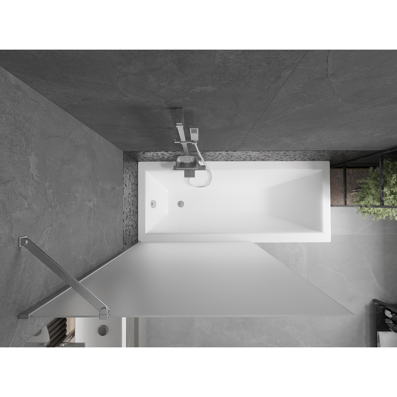 Mexen Next paravan pentru cadă 1-panou 100 x 150 cm, satinat, crom - 895-100-000-00-30-01