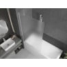 Mexen Next paravan cadă 1-aripă 100 x 150 cm, Înghețat, Albă - 895-100-000-00-30-20