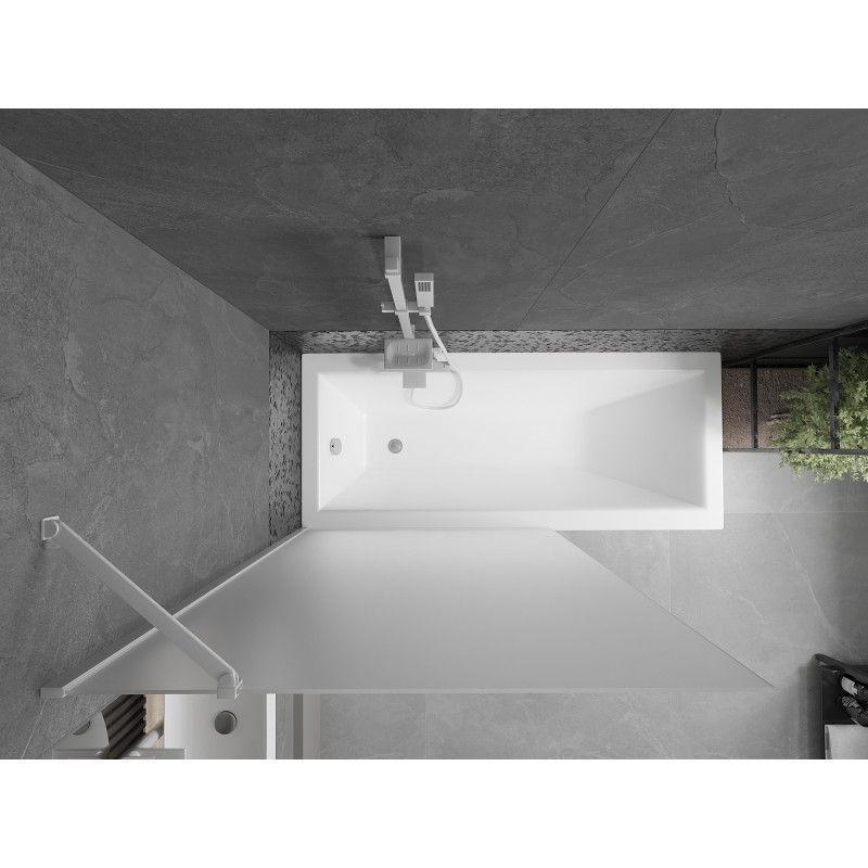 Mexen Next panou de baie cu 1 aripă 100 x 150 cm, mat, alb - 895-100-000-00-30-20