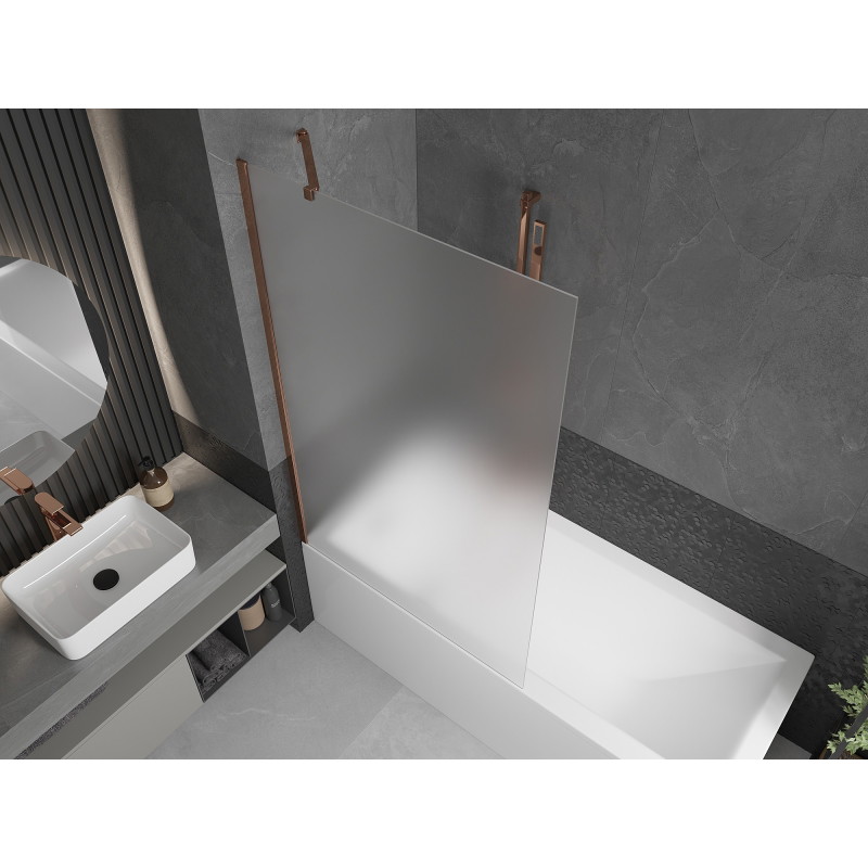 Mexen Next paravan cadă cu 1 canat 100 x 150 cm, mat, aur roz - 895-100-000-00-30-60