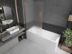 Mexen Next paravan cadă 1-aripă 100 x 150 cm, Înghețat, Roz-Auriu - 895-100-000-00-30-60