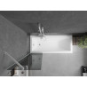 Mexen Next paravan de cadă cu 1 panou 50 x 150 cm, grafit, alb - 895-050-000-00-40-20