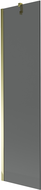 Mexen Next paravan de baie cu 1 panou 50 x 150 cm, grafit, auriu - 895-050-000-00-40-50