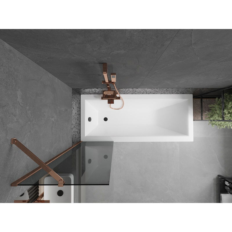 Mexen Next paravan cadă 1-canată 50 x 150 cm, grafit, aur roz - 895-050-000-00-40-60