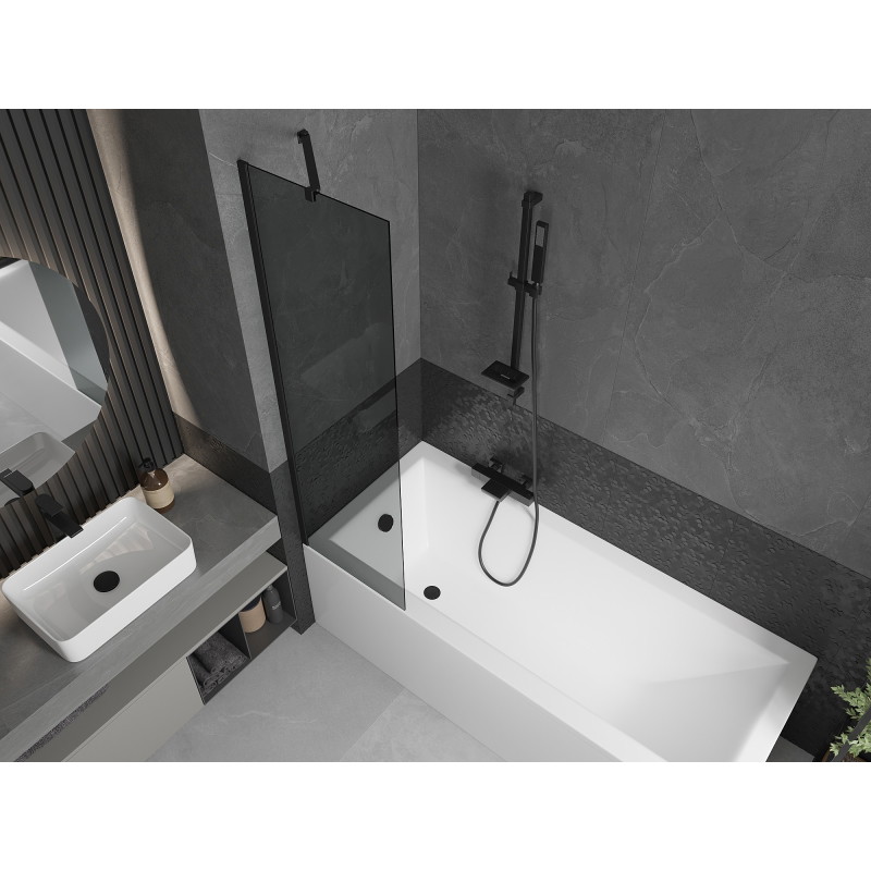 Mexen Next paravan cadă de baie cu 1 aripă 50 x 150 cm, grafit, negru - 895-050-000-00-40-70