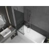 Paravan de baie Mexen Next cu 1 panou, 60 x 150 cm, grafit, crom - 895-060-000-00-40-01