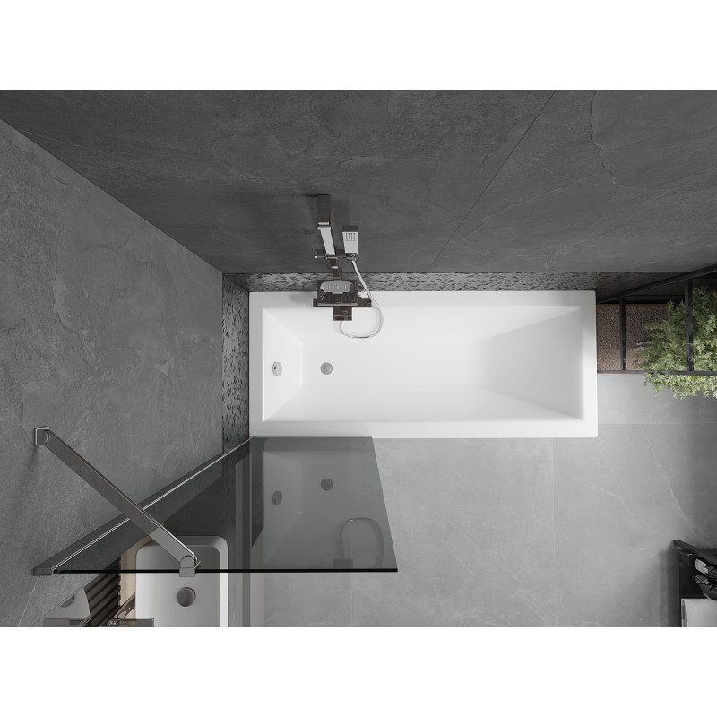 Mexen Next 1-szárnyú fürdőkád paraván 60 x 150 cm, grafit, króm - 895-060-000-00-40-01