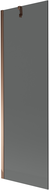 Mexen Next 1-szárnyas fürdőkád paraván 60 x 150 cm, grafit, rózsaarany - 895-060-000-00-40-60