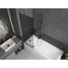 Mexen Next paravan de cadă cu 1 canat 60 x 150 cm, grafit, aur roz - 895-060-000-00-40-60