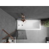 Mexen Next paravan de baie cu 1 panou 60 x 150 cm, grafit, aur roz - 895-060-000-00-40-60