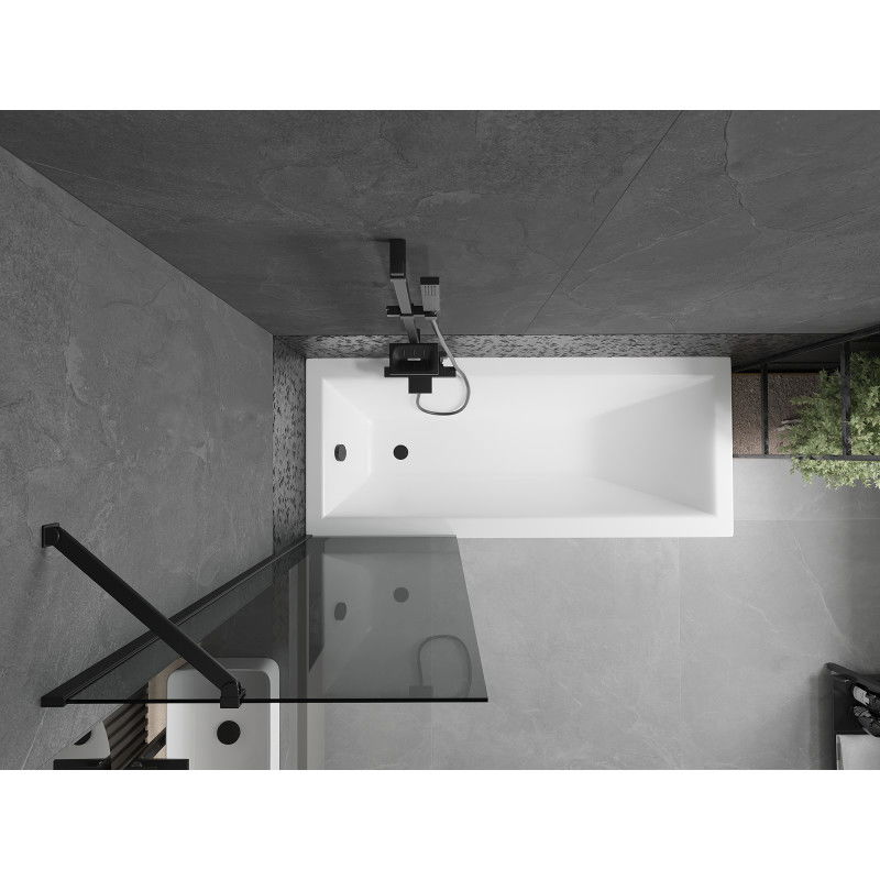 Mexen Next paravan cadă, 1-panel, 60 x 150 cm, grafit, negru - 895-060-000-00-40-70