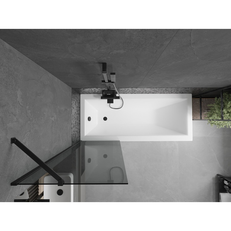 Mexen Next paravan de baie cu 1 aripă 60 x 150 cm, grafit, negru - 895-060-000-00-40-70