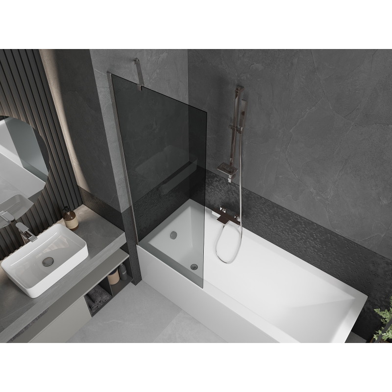 Mexen Next paravan de cadă cu 1 panou 70 x 150 cm, grafit, crom - 895-070-000-00-40-01