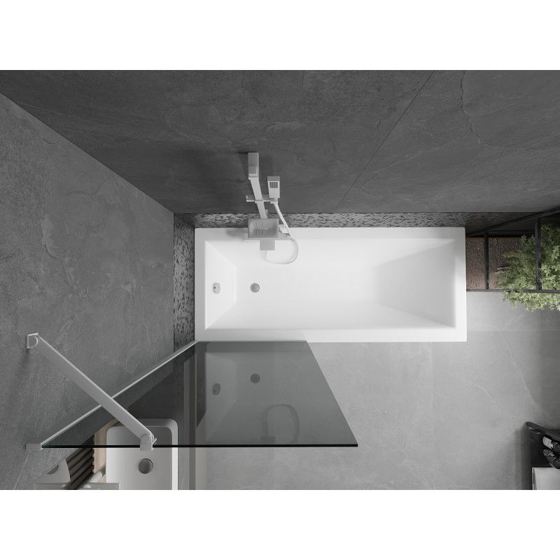 Mexen Next paravan de cadă cu 1 canat 70 x 150 cm, grafit, alb - 895-070-000-00-40-20