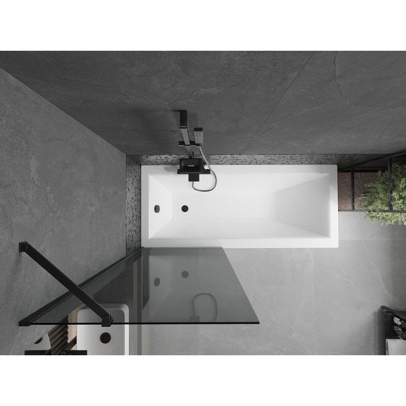 Mexen Next paravan de cadă cu 1 panou 70 x 150 cm, grafit, negru - 895-070-000-00-40-70