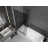 Mexen Next paravan cadă cu 1 panou 80 x 150 cm, grafit, crom - 895-080-000-00-40-01