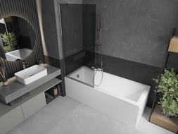 Mexen Next paravan cadă 1-aripă 80 x 150 cm, grafit, Crom - 895-080-000-00-40-01