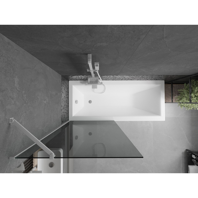 Mexen Next paravan pentru cadă cu 1 canat 80 x 150 cm, grafit, alb - 895-080-000-00-40-20