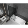 Mexen Next paravan pentru cadă cu 1 panou 80 x 150 cm, grafit, negru - 895-080-000-00-40-70