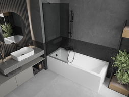 Mexen Next paravan cadă 1-aripă 80 x 150 cm, grafit, Neagră - 895-080-000-00-40-70