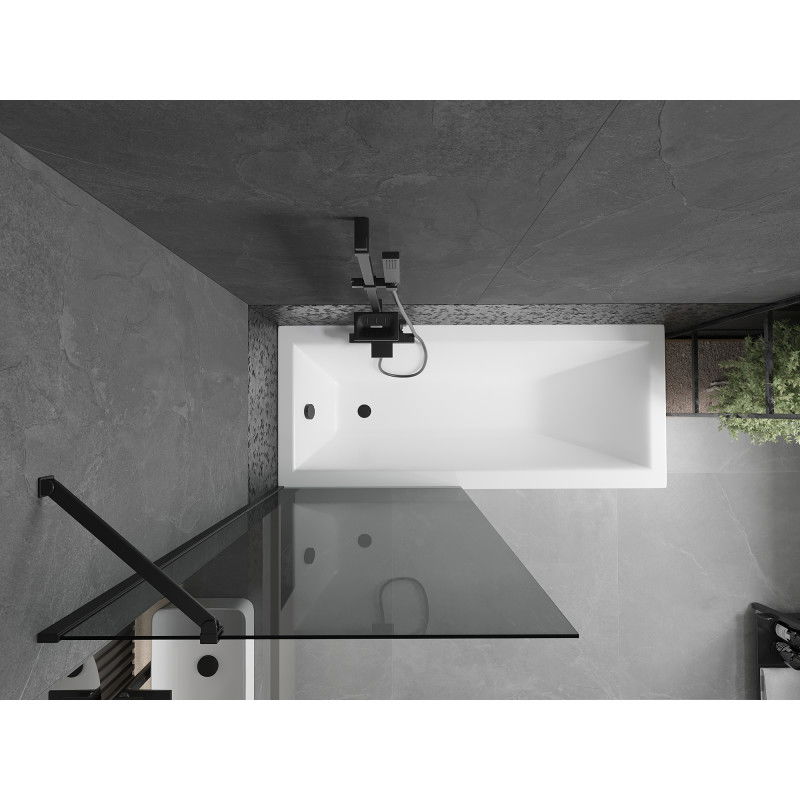 Mexen Next paravan de cadă cu 1 canat 80 x 150 cm, grafit, negru - 895-080-000-00-40-70