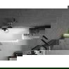 Mexen Next 1 szárnyas kádparaván 80 x 150 cm, Sötétszürke, Fekete - 895-080-000-00-40-70