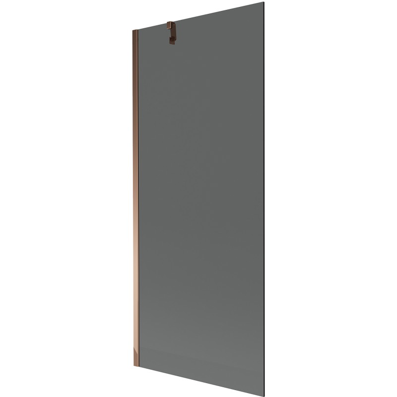 Mexen Next paravan de baie cu 1 canat 80 x 150 cm, grafit, aur roz - 895-080-000-00-40-60