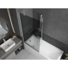 Mexen Next panou de cadă 1-pliat 90 x 150 cm, grafit, alb - 895-090-000-00-40-20