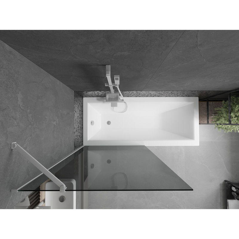 Mexen Next paravan pentru cadă 1-canat 90 x 150 cm, grafit, alb - 895-090-000-00-40-20