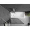 Mexen Next panou de cadă 1-pliat 90 x 150 cm, grafit, alb - 895-090-000-00-40-20