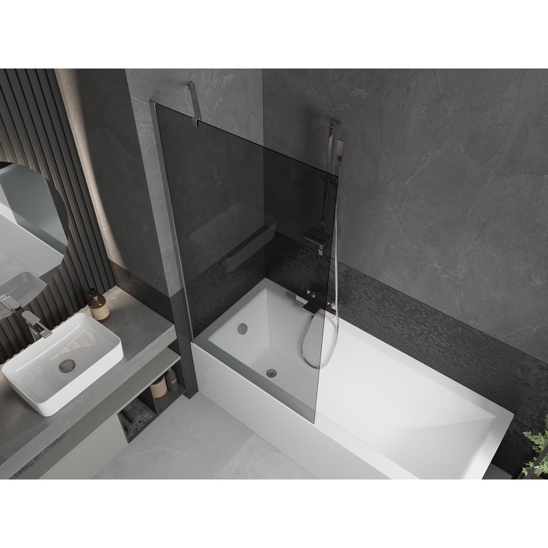 Mexen Next paravan de baie cu un panou, 90 x 150 cm, grafit, crom - 895-090-000-00-40-01