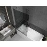 Mexen Next paravan cadă cu 1 panou, 90 x 150 cm, grafit, crom - 895-090-000-00-40-01