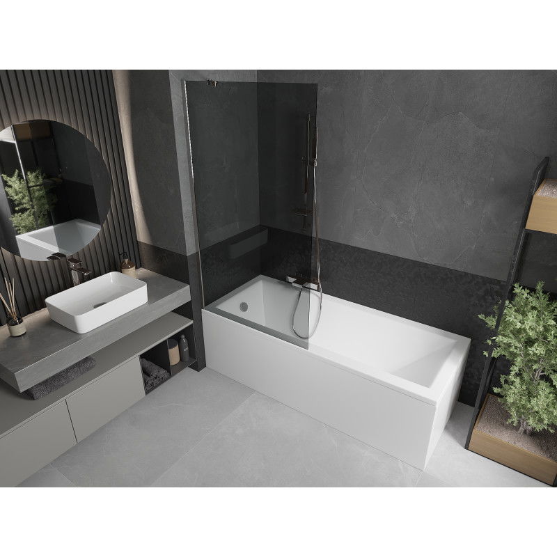 Mexen Next paravan cadă, 1 panou, 90 x 150 cm, grafit, crom - 895-090-000-00-40-01