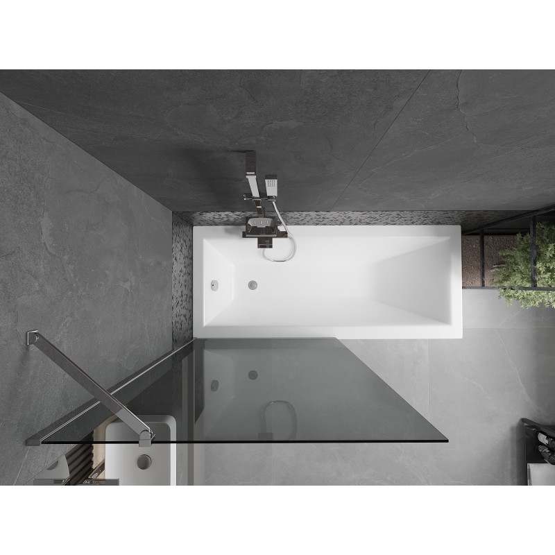 Mexen Next paravan cadă cu 1 panou, 90 x 150 cm, grafit, crom - 895-090-000-00-40-01