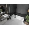 Mexen Next paravan de baie 1-canat 90 x 150 cm, grafit, negru - 895-090-000-00-40-70