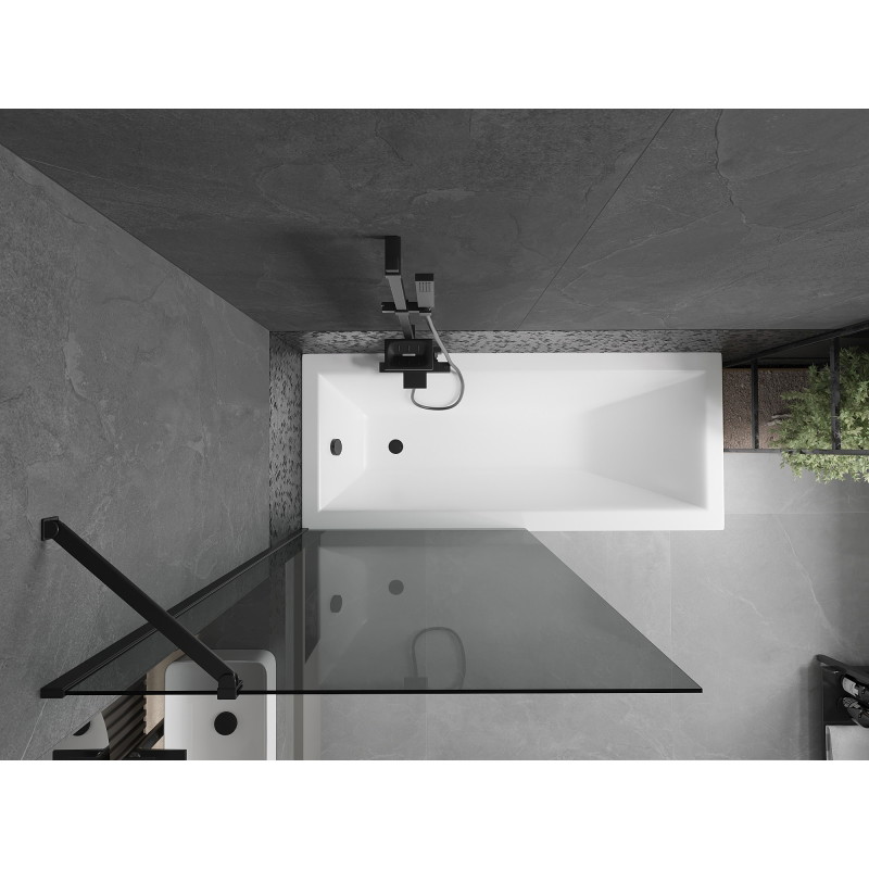 Mexen Next paravan de baie cu 1 aripă 90 x 150 cm, grafit, negru - 895-090-000-00-40-70