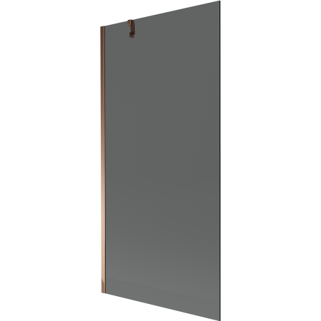 Mexen Next 1 szárnyas kádparaván 90 x 150 cm, Sötétszürke, Rózsaszín-arany - 895-090-000-00-40-60