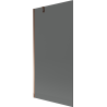Mexen Next paravan pentru cadă, cu 1 panou, 90 x 150 cm, grafit, aur roz - 895-090-000-00-40-60