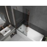 Mexen Next paravan de baie cu 1 aripă 90 x 150 cm, grafit, aur roz - 895-090-000-00-40-60