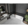 Mexen Next paravan de baie cu 1 aripă 90 x 150 cm, grafit, aur roz - 895-090-000-00-40-60