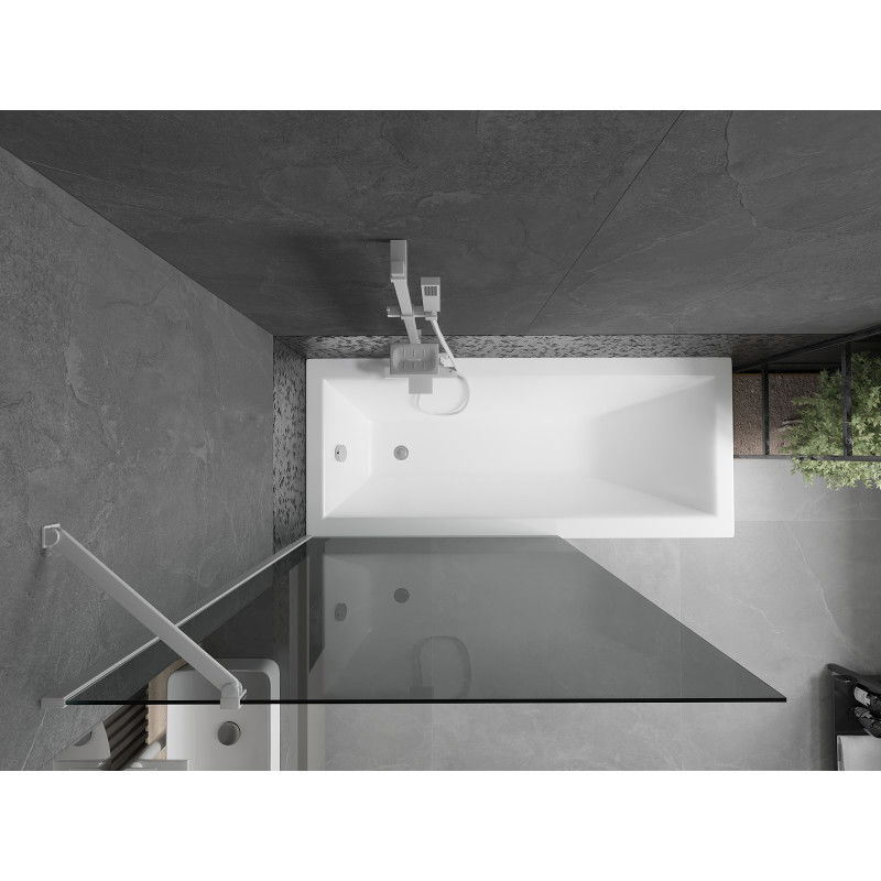 Mexen Next paravan cadă 1-canat 100 x 150 cm, grafit, alb - 895-100-000-00-40-20