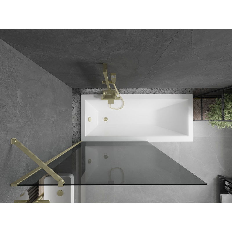 Mexen Next paravan de cadă cu 1 panou 100 x 150 cm, grafit, auriu - 895-100-000-00-40-50