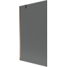 Mexen Next paravan de cadă cu un panou 100 x 150 cm, grafit, aur roz - 895-100-000-00-40-60