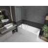 Mexen Next paravan de cadă cu 1 panou 50 x 150 cm, ramă neagră, crom - 895-050-000-00-70-01