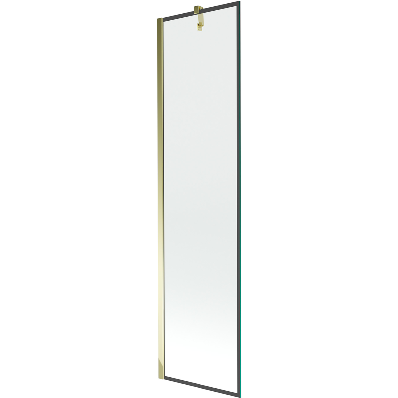 Mexen Next paravan baie 1-canat 50 x 150 cm, ramă neagră, auriu - 895-050-000-00-70-50
