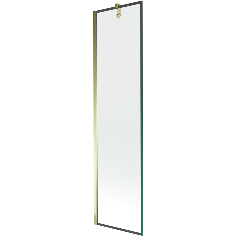 Mexen Next paravan de baie cu 1 canat 50 x 150 cm, ramă neagră, auriu - 895-050-000-00-70-50