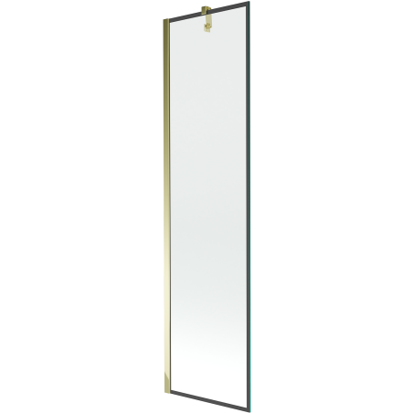 Mexen Next paravan baie 1-canat 50 x 150 cm, ramă neagră, auriu - 895-050-000-00-70-50